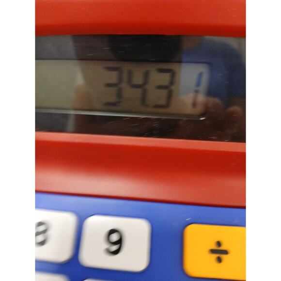 Learning Resources Calculator Cash Register WORKS Opens Sound Red Pretend & Play - Picture 8 of 8